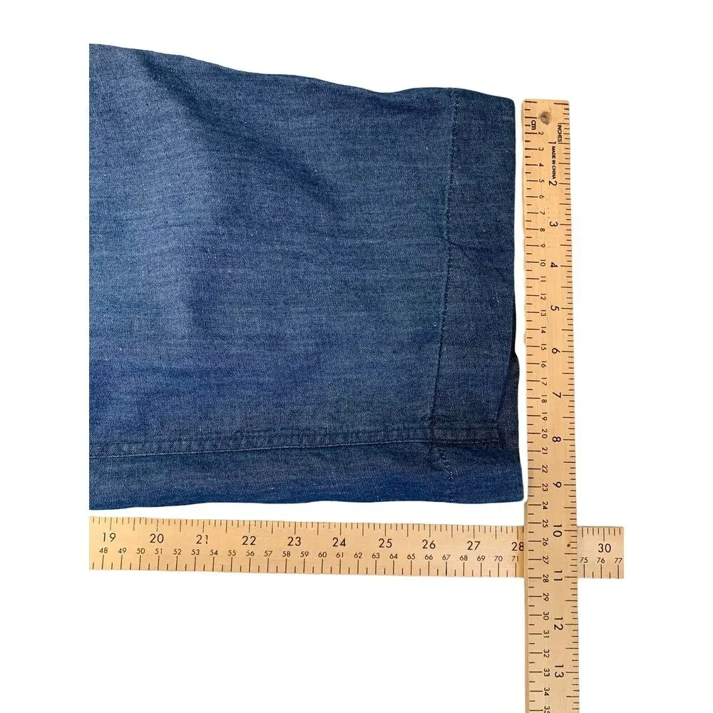 COS Wide Leg Pants Tailored Denim Trousers 2 Blue High Rise 1222522 NEW